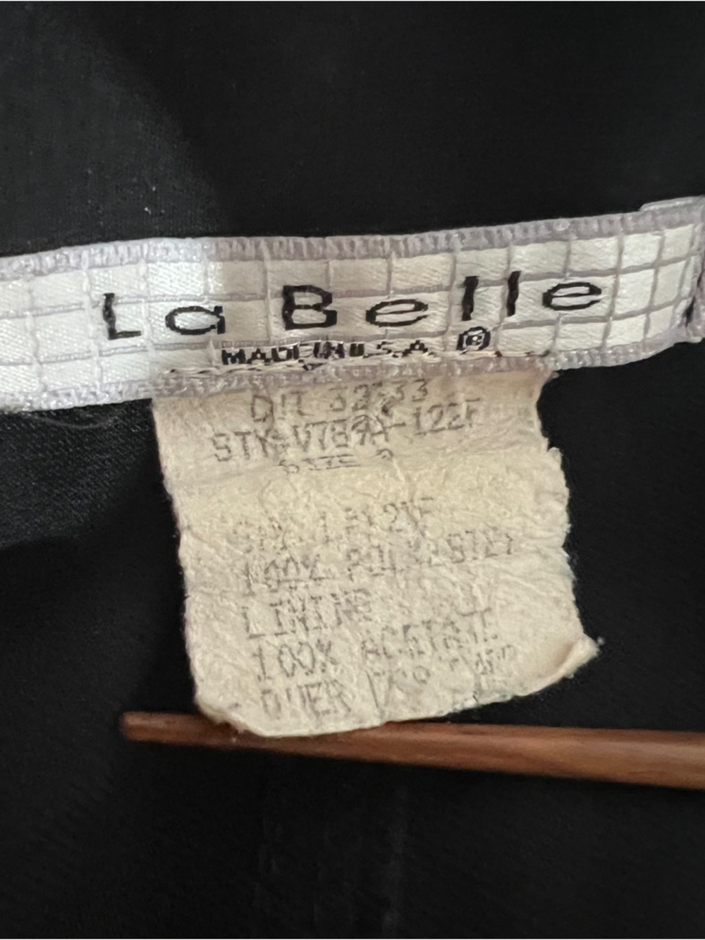 LA BELLE Vintage Longline One Button Blazer Jacket Black Minimalist Women’s 9 - Picture 4 of 11